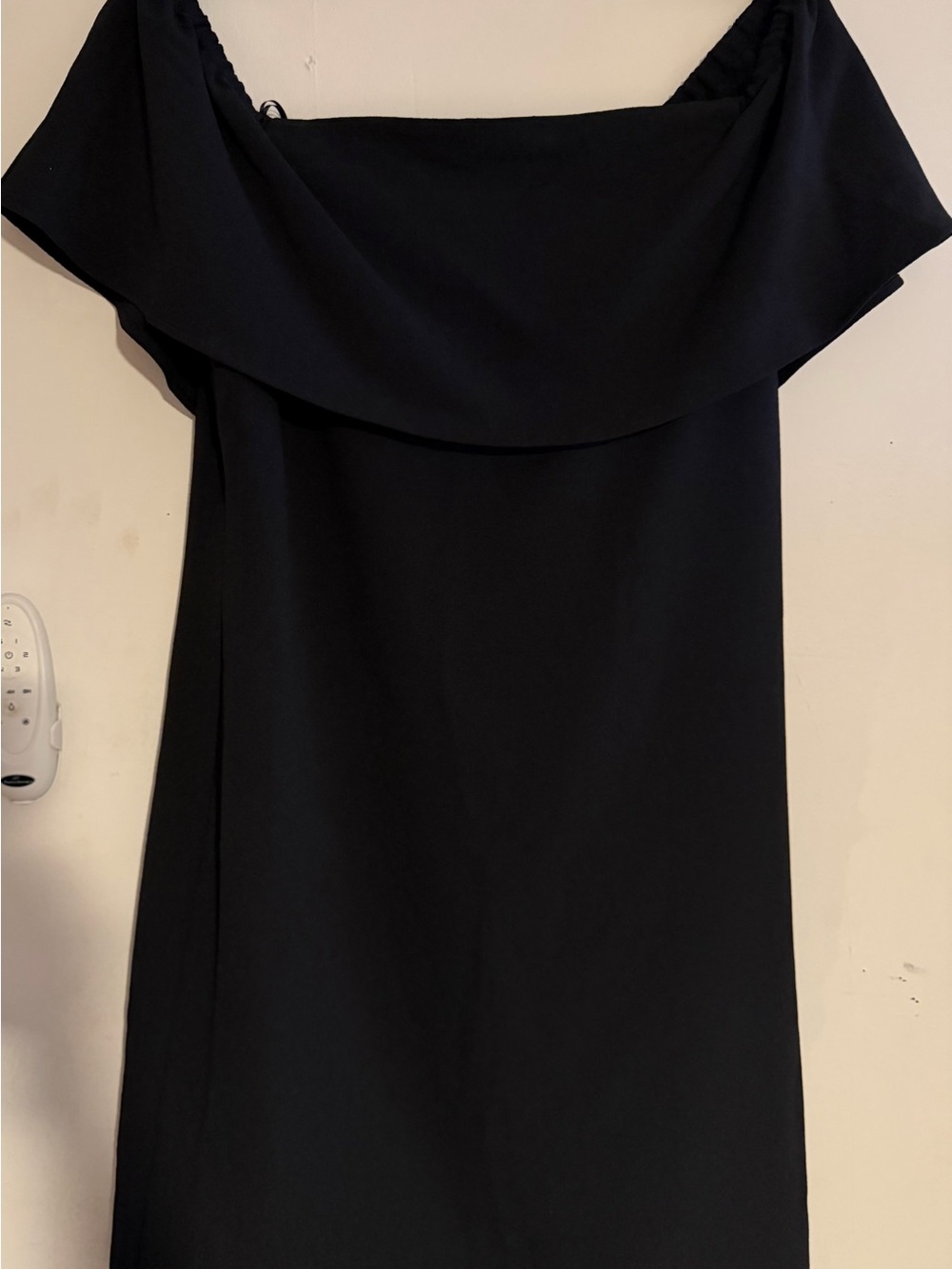 Charles Henry Strapless Black Off-Shoulder Dress